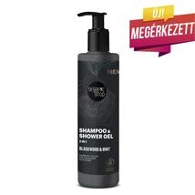 Organic Shop Men 2 in 1 Sampon és tusfürdő - tölgyfakéreg-kivonat, menta (280 ml)