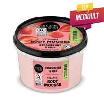 Organic Shop Vitamin testápoló mousse - eper, tej (250 ml)