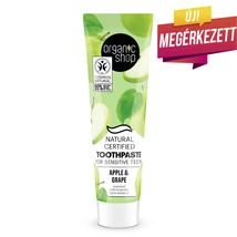 Organic Shop Minősített fogkrém érzékeny fogakra - alma, szőlő (100 g)