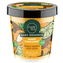Organic Shop Mango Sorbet Bőrmegújító cukros testradír (450 ml)
