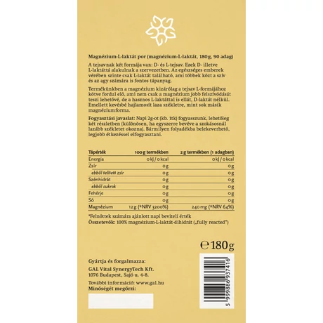 GAL Magnézium-L-laktát (180 g)