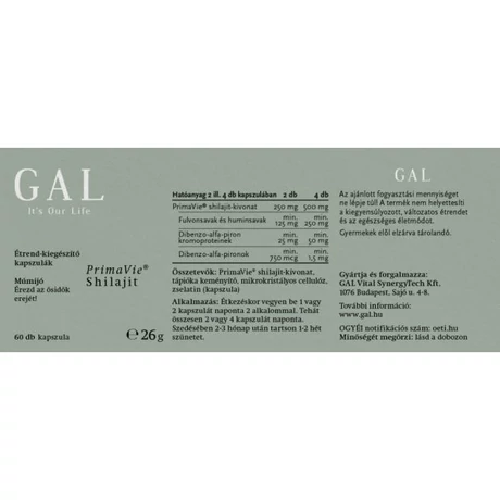 GAL Primavie shilajit múmijó kapszula (60 db)