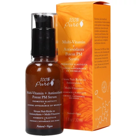 100% Pure Multivitamin + Antioxidáns éjszakai PM szérum (30 ml)