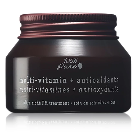 100% Pure Multivitamin + Antioxidáns Ultragazdag éjszakai PM arckrém