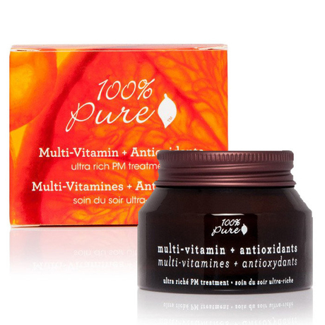 100% Pure Multivitamin + Antioxidáns Ultragazdag éjszakai PM arckrém (42,5 g)