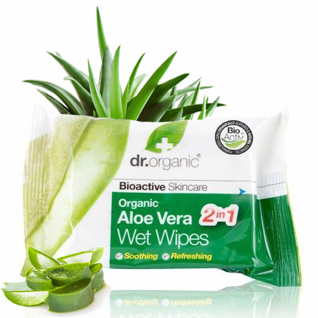 Dr. Organic Bio Aloe Vera nedves törlőkendő