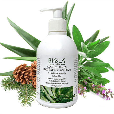 Biola Bio Aloe&amp;Herbs folyékony szappan (300 ml)