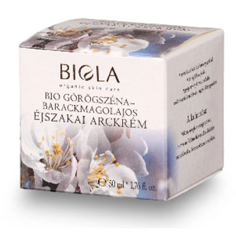 Biola Bio görögszéna-barackmagolajos éjszakai arckrém