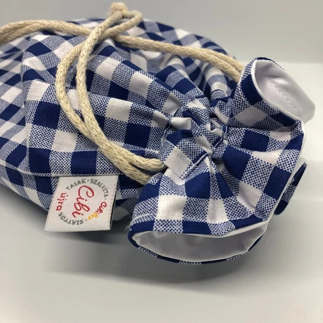 Cibi Bélelt kenyeres zsák - mini, Kék kockás (1 db)