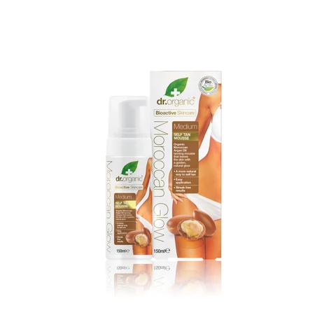 Dr. Organic Moroccan Glow Önbarnító hab - medium (150 ml)