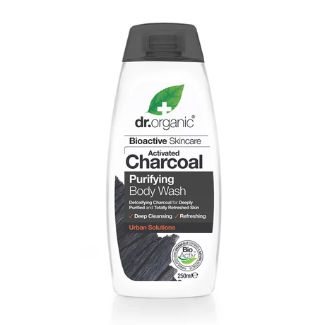 Dr. Organic Mélytisztító tusfürdő aktív szénnel (250 ml)