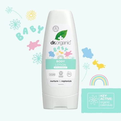 Dr. Organic Illatmentes babatestápoló bio körömvirággal (200 ml)