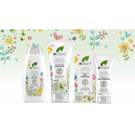 Dr. Organic Illatmentes babatestápoló bio körömvirággal (200 ml)