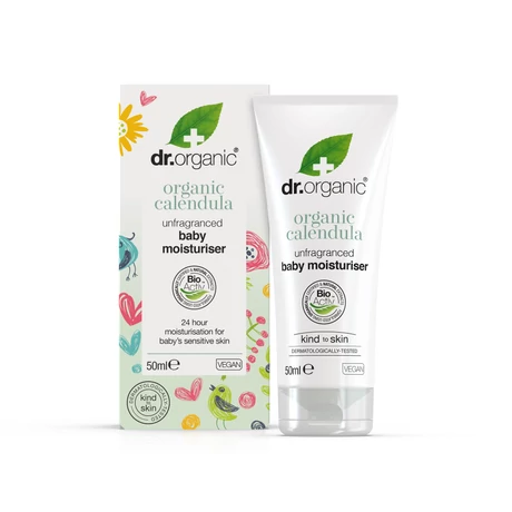 Dr. Organic Illatmentes hidratáló babakrém bio körömvirággal (50 ml)