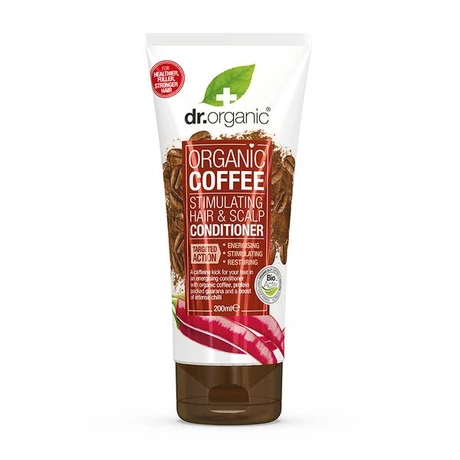 Dr. Organic Haj és fejbőrstimuláló kondicionáló bio kávéval (200 ml)