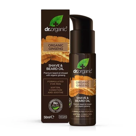 Dr. Organic Men Borotválkozó és szakállápoló olaj bio ginzenggel (50 ml)
