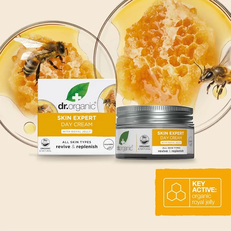 Dr. Organic Bio méhpempő öregedésgátló nappali arckrém (50 ml)