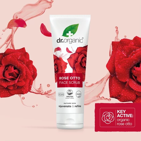 Dr. Organic Bio damaszkuszi rózsa arcradír (125 ml)