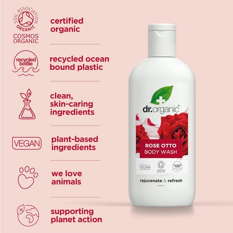 Dr. Organic Bio damaszkuszi rózsa tusfürdő (250 ml)