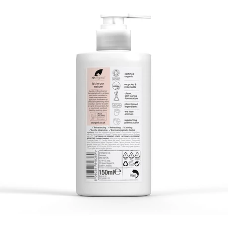 Dr. Organic Skin Calm Probiotikus krémes arclemosó (150 ml)