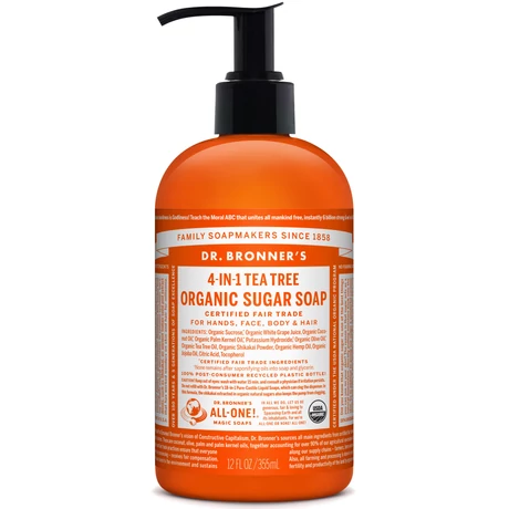 Dr. Bronner's Teafa bio nádcukros szappan 
