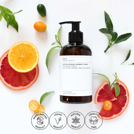 Evolve Beauty Afrikai narancs aromás kézmosó és tusfürdő (250 ml)