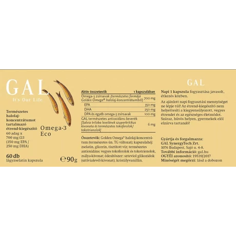 GAL Omega-3 Eco lágyzselatin kapszula (60 db)