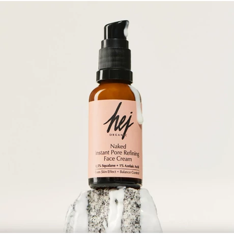 HEJ ORGANIC NAKED Pórusösszehúzó arckrém szkvalánnal és azelainsavval  (30 ml)