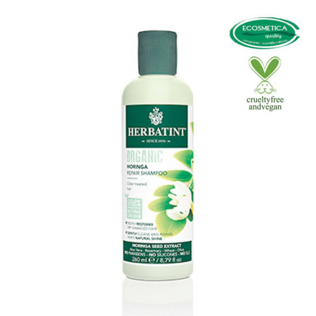Herbatint Moringa BIO regeneráló hajsampon festett hajra (260 ml)