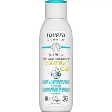 lavera BASIS Sensitive feszesítő testápoló - Q10 koenzim, jojoba, aloe vera (250 ml)