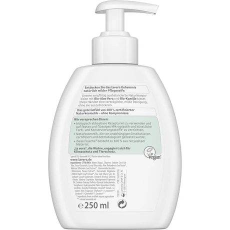 lavera BASIS Folyékony szappan aloe verával és kamillával (250 ml)