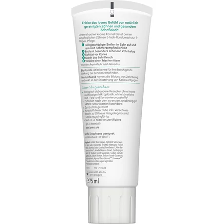 lavera BASIS Fogkrém Sensitive & Repair (75 ml)