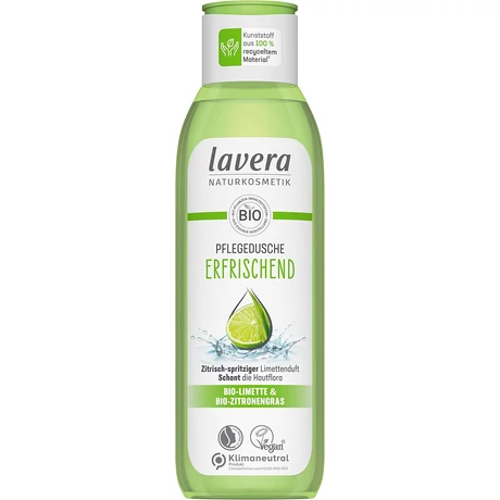 lavera Frissítő tusfürdő - lime, citromfű  (250 ml)