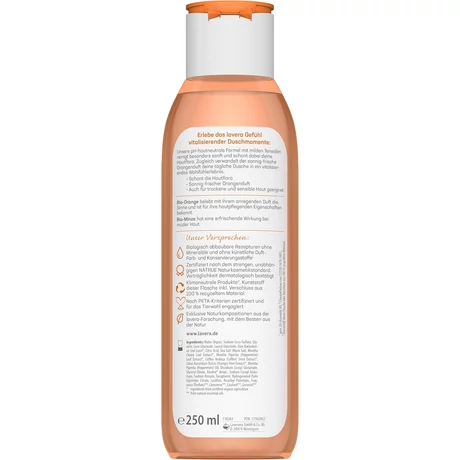 lavera Vitalizáló tusfürdő - narancs, menta (250 ml)