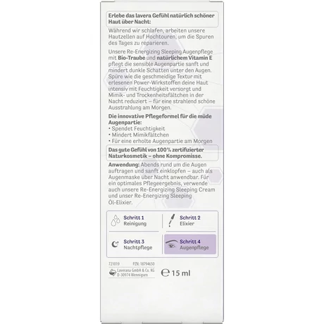 lavera F Szépítő alvás szemkörnyékápoló (15 ml)