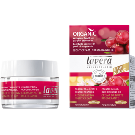 Lavera FACES Éjszakai krém érett bőrre - vörösáfonya, argán (50 ml)
