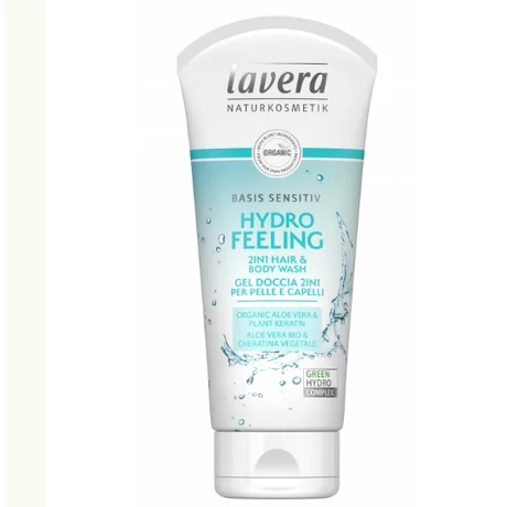 lavera Basis sensitive tusfürdő és sampon 2in1 Hydro Feeling VEGÁN (200 ml)