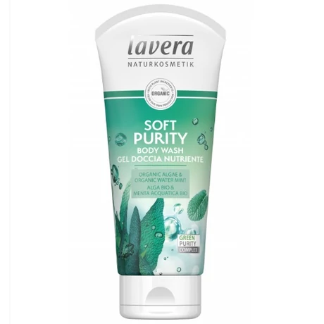 lavera tusfürdő Soft Purity alga - vízi menta VEGÁN (200 ml)ess lime - citromfű VEGÁN (200 ml)