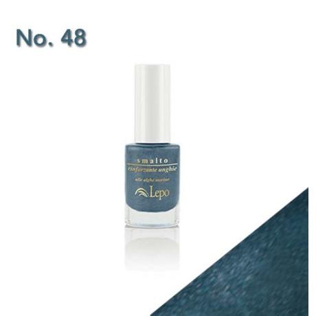 Lepo Körömerősítő körömlakk barna algával No.48 metál kék (8 ml)