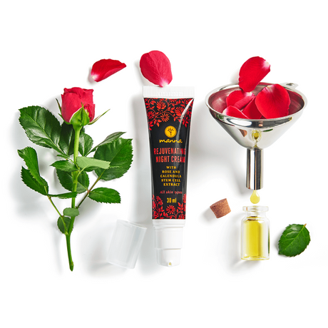 Manna Éjszakai krém rózsa és körömvirágőssejt kivonattal (30 ml)