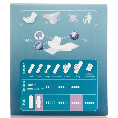 Natracare bio betét - szárnyas, hosszú (10 db)