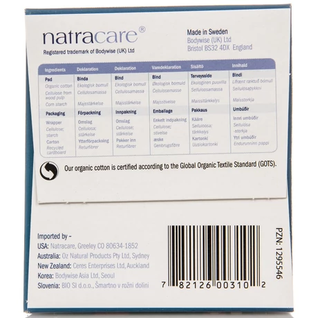 Natracare bio betét - szárnyas, hosszú (10 db)