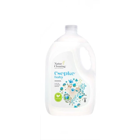 NaturCleaning Csepke baby hipoallergén mosógél - 0M+ (4 l)
