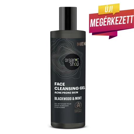 Organic Shop Men Arctisztító gél - tölgyfakéreg-kivonat, menta (200 ml)