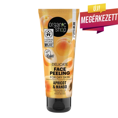 Organic Shop Gyengéd arc peeling - sárgabarack, mangó (75 ml)