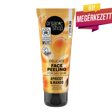 Organic Shop Gyengéd arc peeling - sárgabarack, mangó (75 ml)