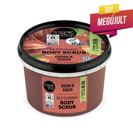 Organic Shop Helyreállító testradír - kakaó, cukor (250 ml)