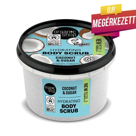 Organic Shop Hidratáló testradír - kókusz, cukor (250 ml)