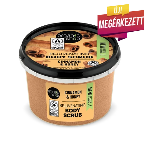 Organic Shop Megújító testradír - fahéj, méz (250 ml)