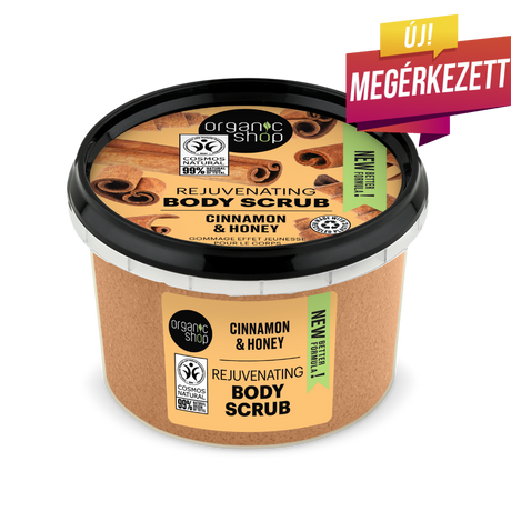 Organic Shop Megújító testradír - fahéj, méz (250 ml)